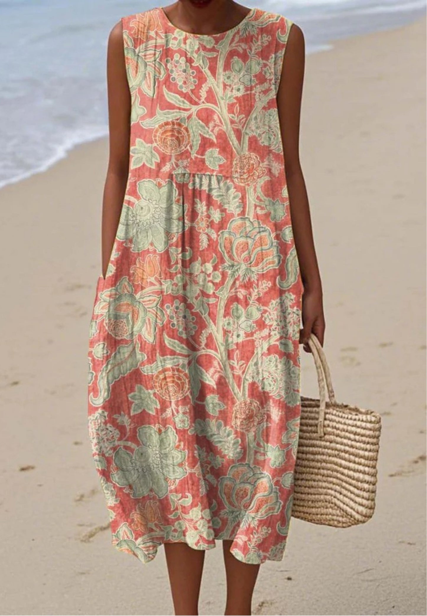 Javiera™ Dress With Vintage Floral Art Print