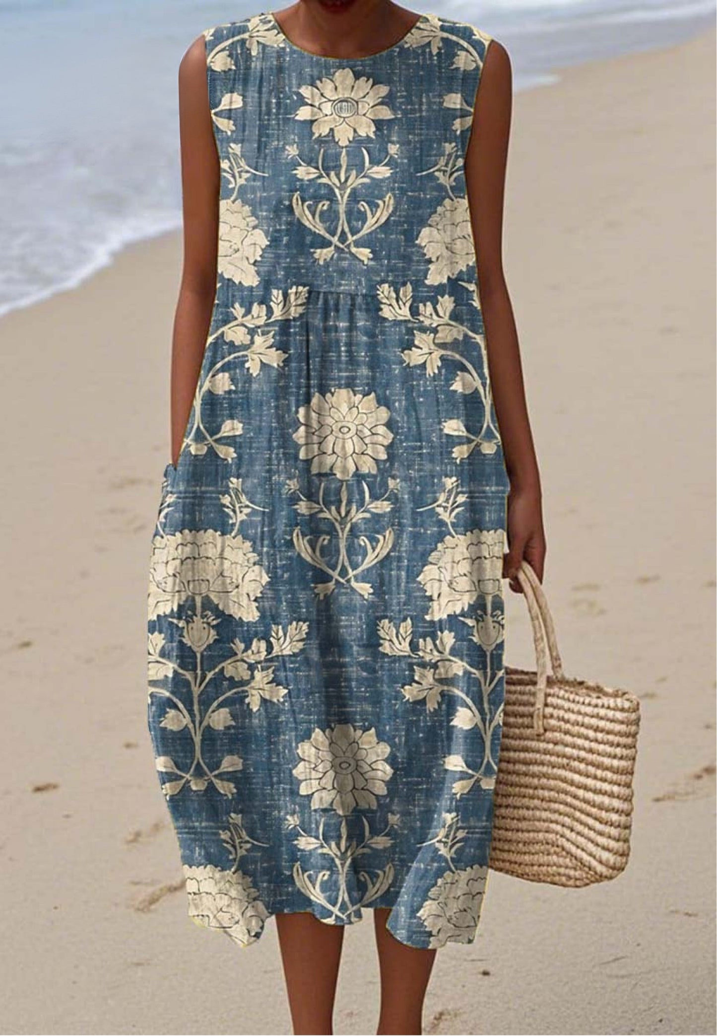 Javina™ SUMMER DRESS WITH VINTAGE FLORAL PRINT