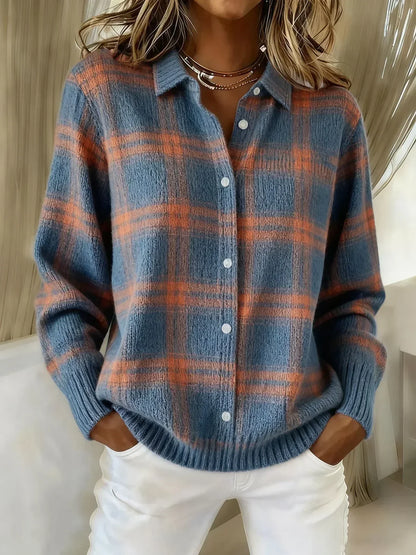 Noréa™ Cardigan Checkered Knit Dim Light