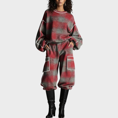Orlena™ Modern Knit Set with Pants and Women's Sweater