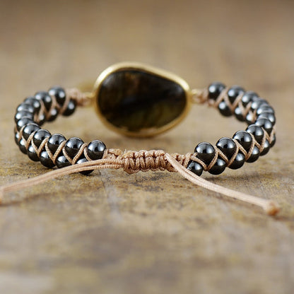 Dree™ Celestial Eye Bracelet with Labradorite and Energy Hematite