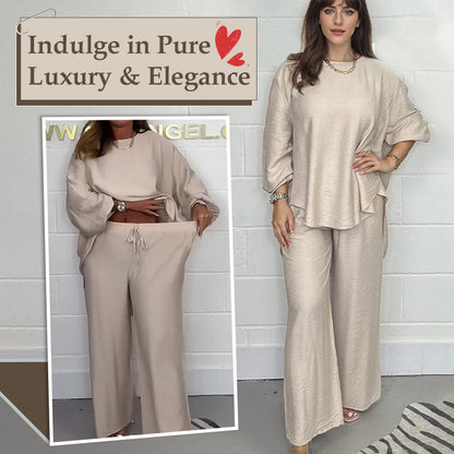 Nova™ Long Sleeve Blouse and Wide Leg Pants Set for Women