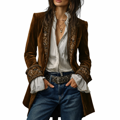 Sable & Oro™ Luxury Embroidered Blazer