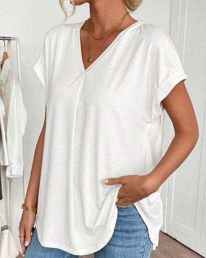 Ciela™ Lightweight Pleated Blouse with Flowing Fall