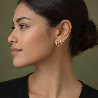 Brielle™ Duo 2x1 Claw Earrings for Women