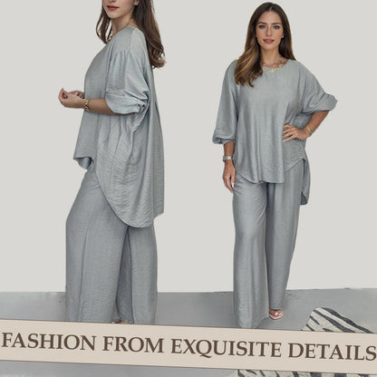 Nova™ Long Sleeve Blouse and Wide Leg Pants Set for Women