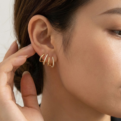 Brielle™ Duo 2x1 Claw Earrings for Women