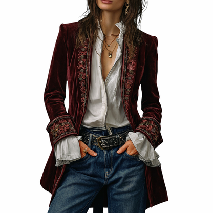 Sable & Oro™ Luxury Embroidered Blazer