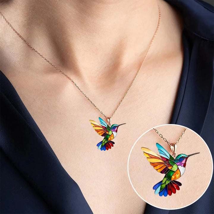קולר יונק דבש Vaila™ Rainbow + עגילים תואמים מתנה