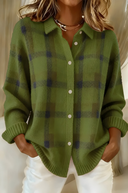 Noréa™ Cardigan Checkered Knit Dim Light
