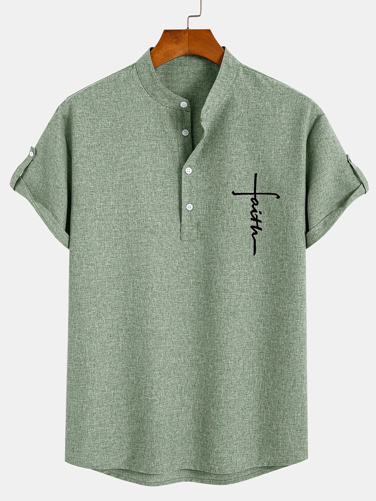 Hayes™ Elegant Short-Sleeve High-Collar Shirt