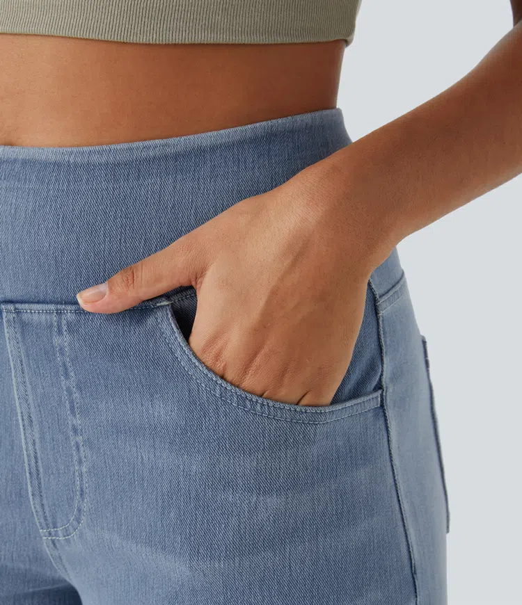 Karellea™ Wide Leg High Waist Stretch Jeans