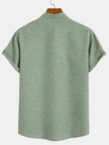 Hayes™ Elegant Short-Sleeve High-Collar Shirt