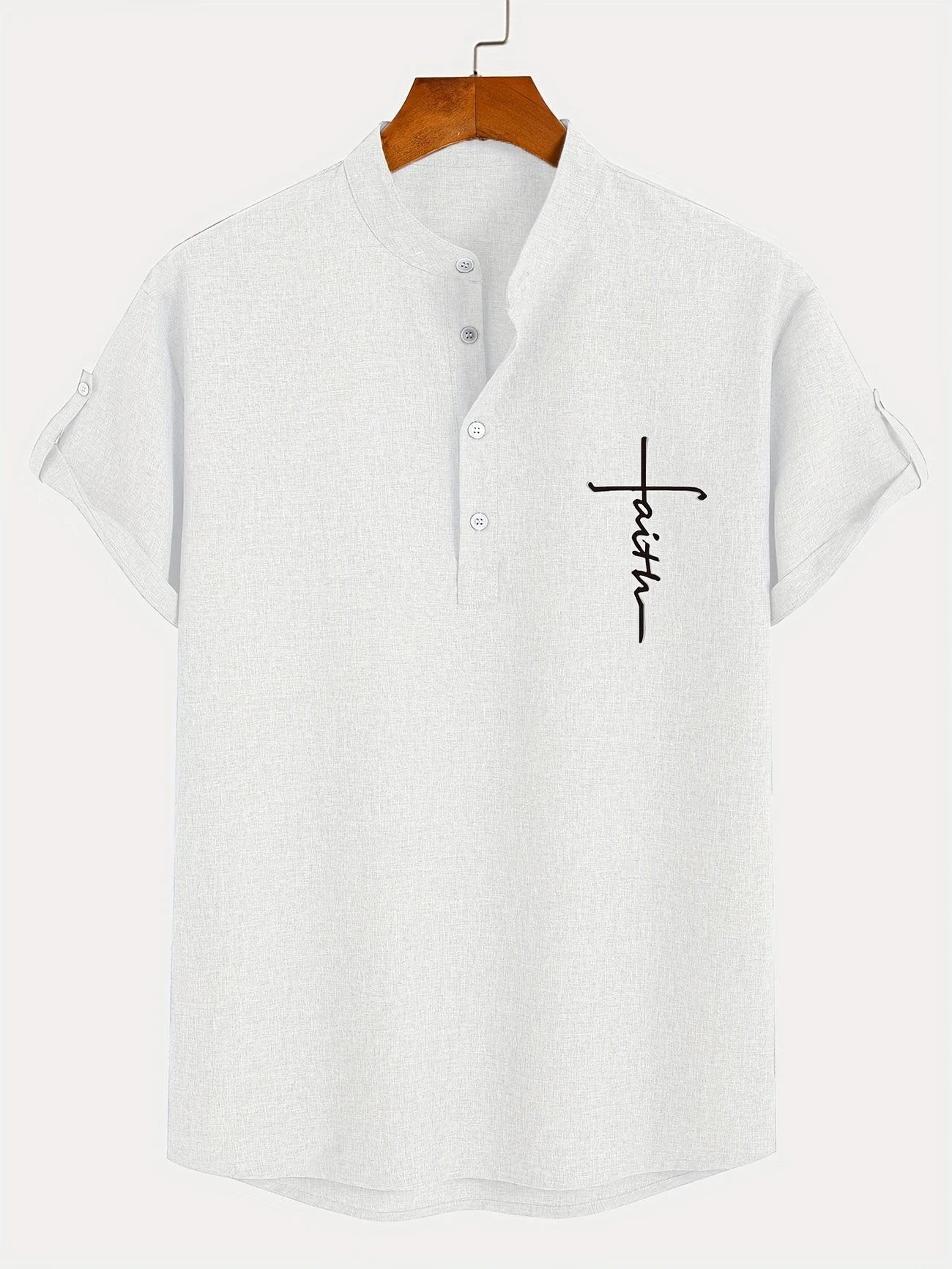 Hayes™ Elegant Short-Sleeve High-Collar Shirt