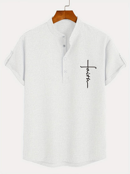 Hayes™ Elegant Short-Sleeve High-Collar Shirt