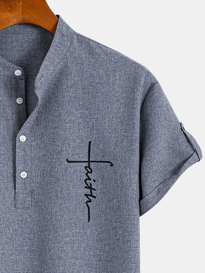 Hayes™ Elegant Short-Sleeve High-Collar Shirt