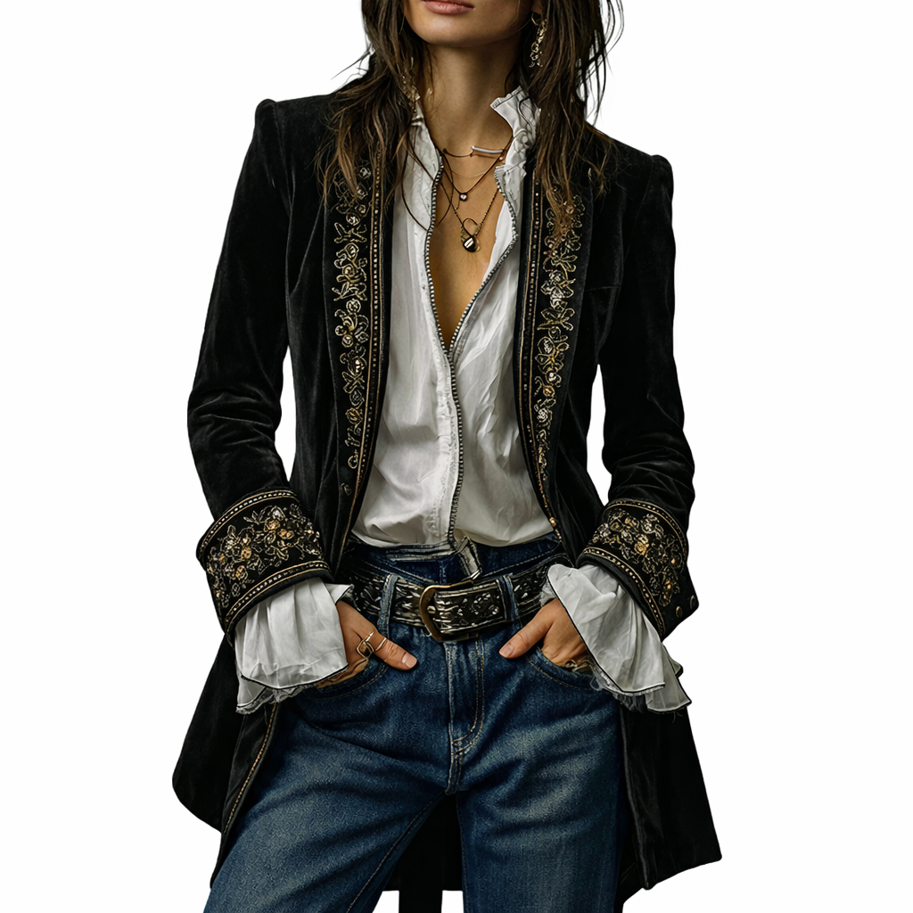 בלייזר רקום יוקרתי של Sable &amp; Oro™