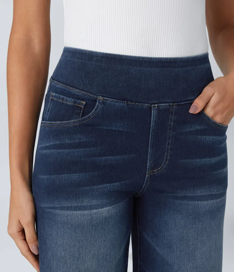 Karellea™ Wide Leg High Waist Stretch Jeans