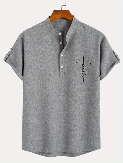 Hayes™ Elegant Short-Sleeve High-Collar Shirt