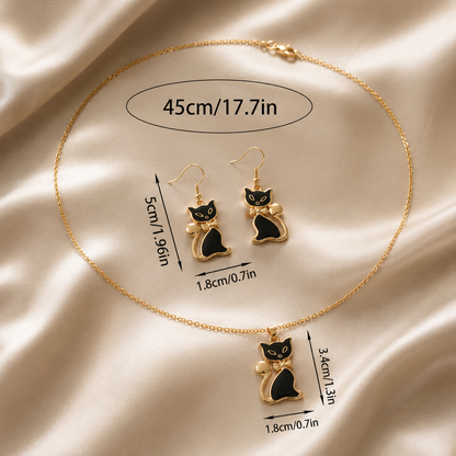 Elin™ Black Cat Earrings with Chic Style
