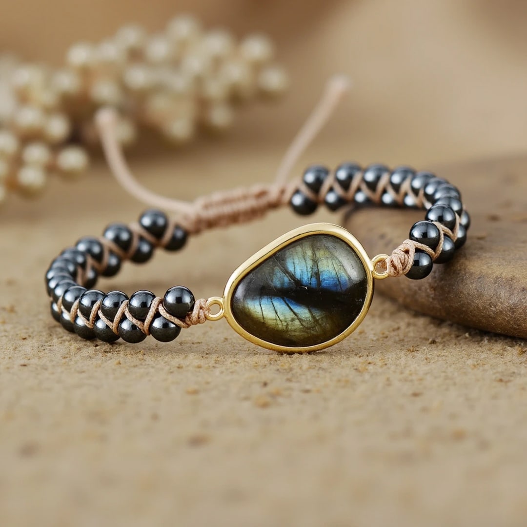 Dree™ Celestial Eye Bracelet with Labradorite and Energy Hematite