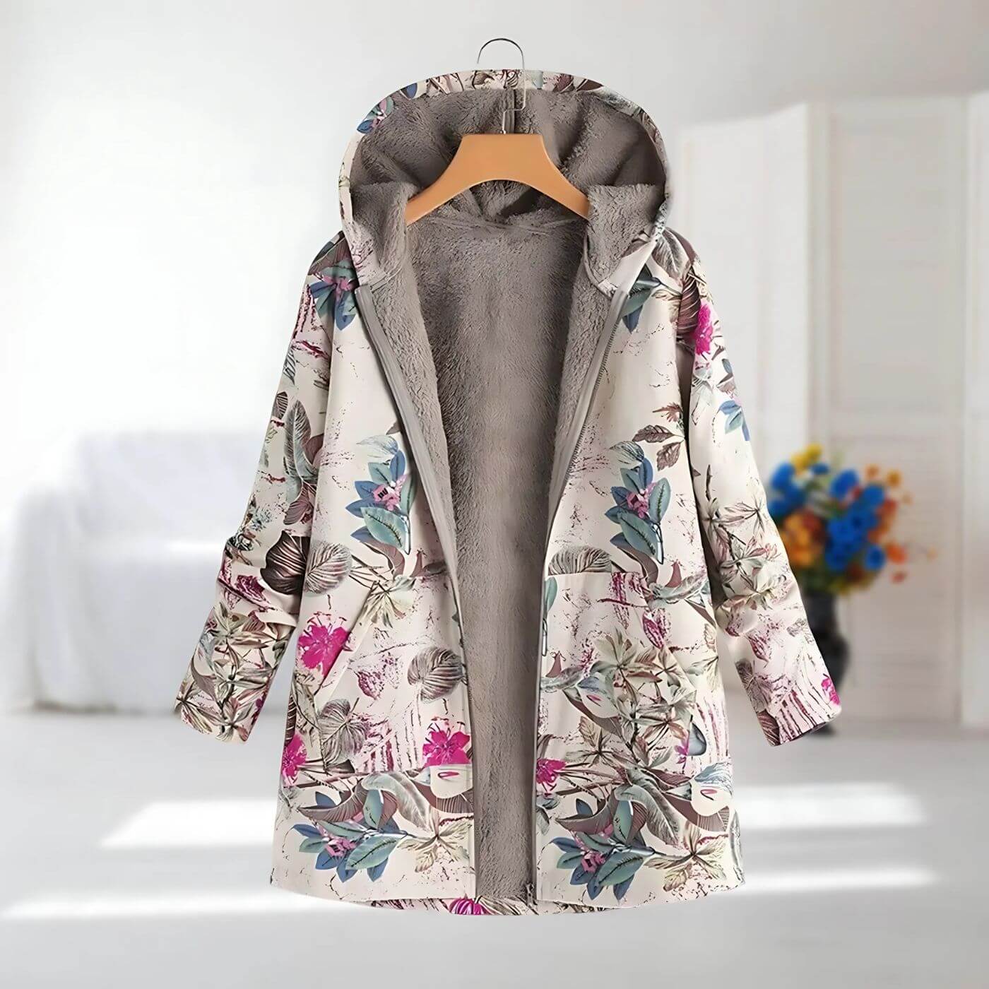 Norielle™ Warm Floral Print Coat for Women