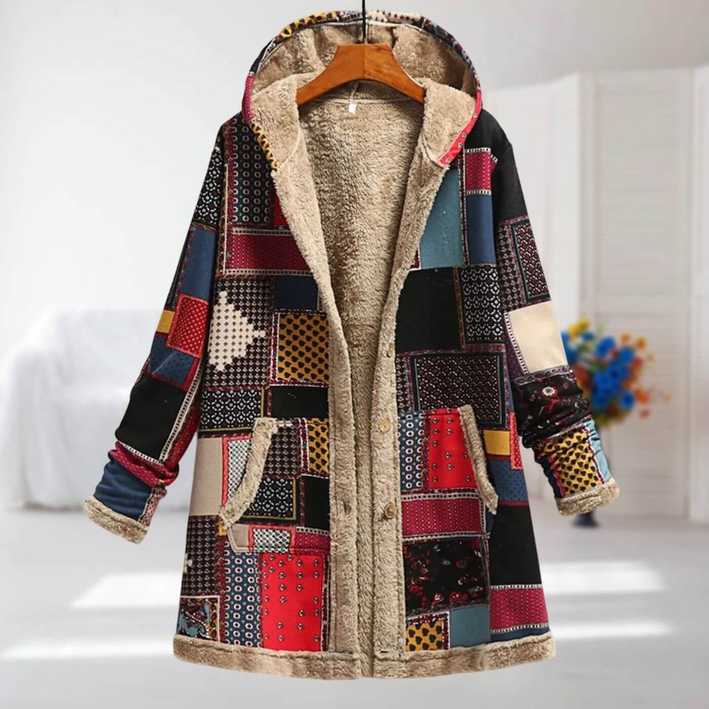 Norielle™ Warm Floral Print Coat for Women