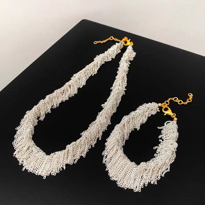 Ursa™ Earrings, Necklace, Bracelet with Cascade Tassels