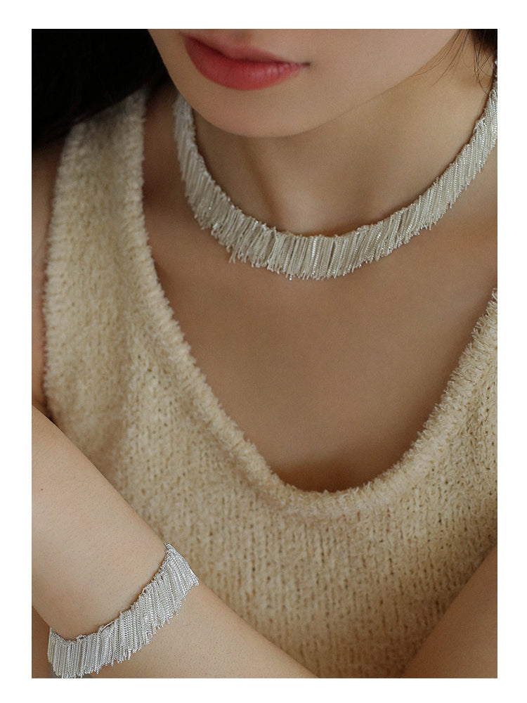 Ursa™ Earrings, Necklace, Bracelet with Cascade Tassels
