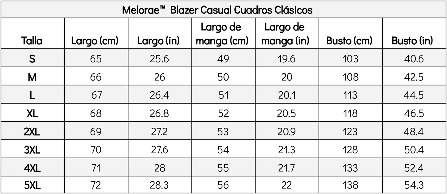 Melorae™ Blazer Casual Classic Check