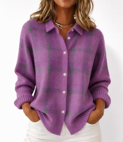 Noréa™ Cardigan Checkered Knit Dim Light