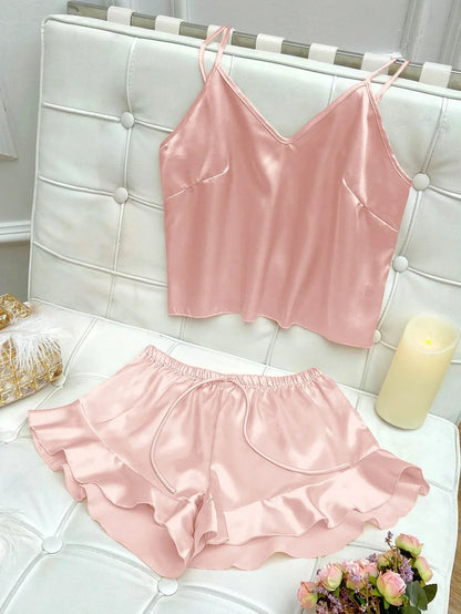 Jessa™ Complete Pajama Set with Satin Top and Shorts