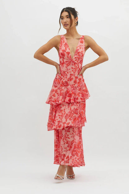 Haven™ Elegant Floral Midi Dress