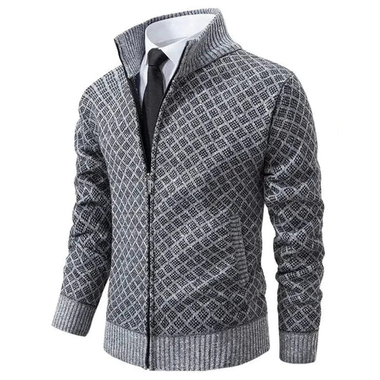 Evarno™ Men's Full-Zip Sweater with High Neck