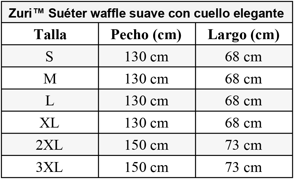 סוודר Zuri™ Soft Waffle עם מחשוף אלגנטי