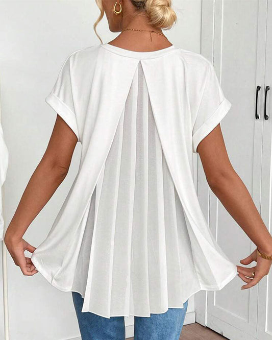 Ciela™ Lightweight Pleated Blouse with Flowing Fall