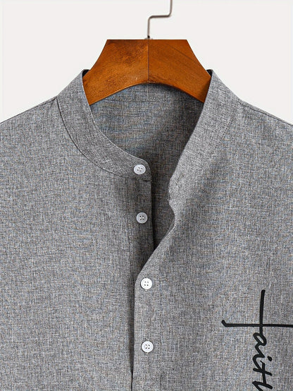 Hayes™ Elegant Short-Sleeve High-Collar Shirt
