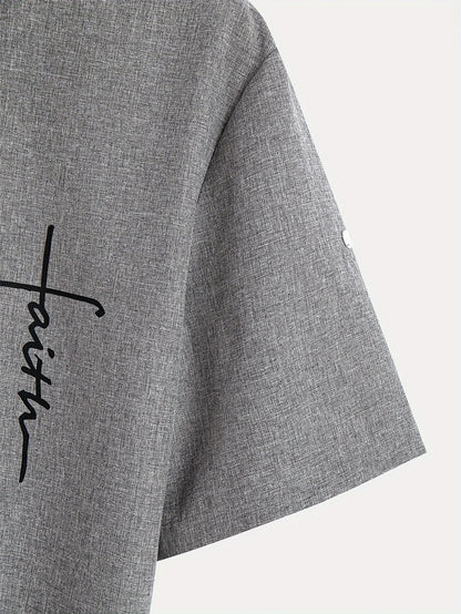 Hayes™ Elegant Short-Sleeve High-Collar Shirt