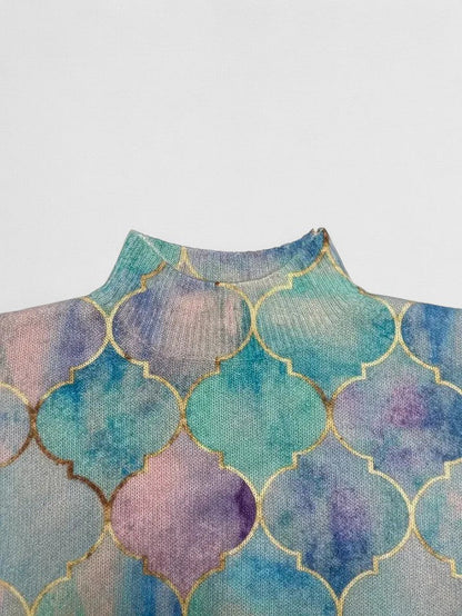 Celiora™ Multicolor Knit Artistic Sweater