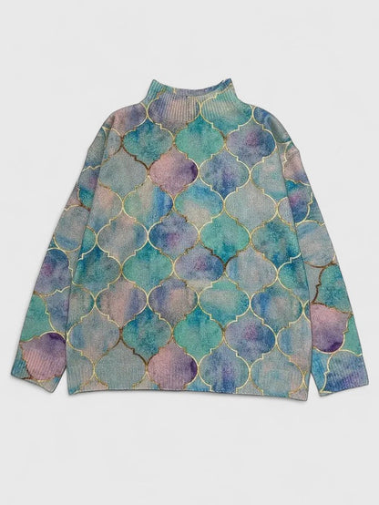 Celiora™ Multicolor Knit Artistic Sweater
