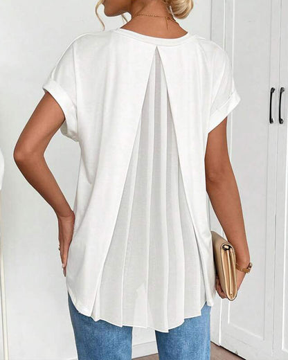 Ciela™ Lightweight Pleated Blouse with Flowing Fall