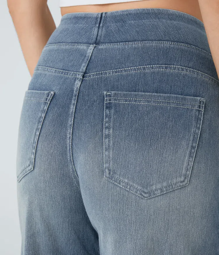 Karellea™ Wide Leg High Waist Stretch Jeans