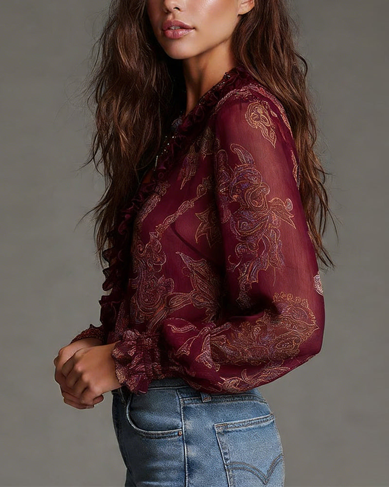 Arden™ Elegant Blouse with Half Zipper and Modern Cut