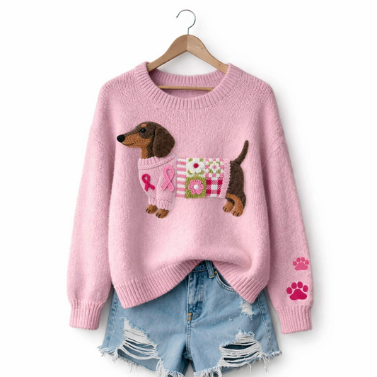 Lula™ Wool Sweater with Puppy Design