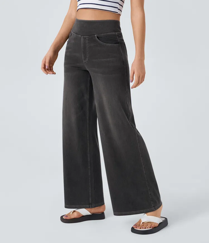 Karellea™ Wide Leg High Waist Stretch Jeans