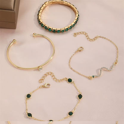 Orelissea™ Classic Emerald Crystal Bracelet Set