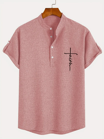 Hayes™ Elegant Short-Sleeve High-Collar Shirt