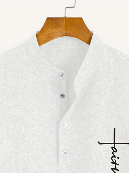 Hayes™ Elegant Short-Sleeve High-Collar Shirt