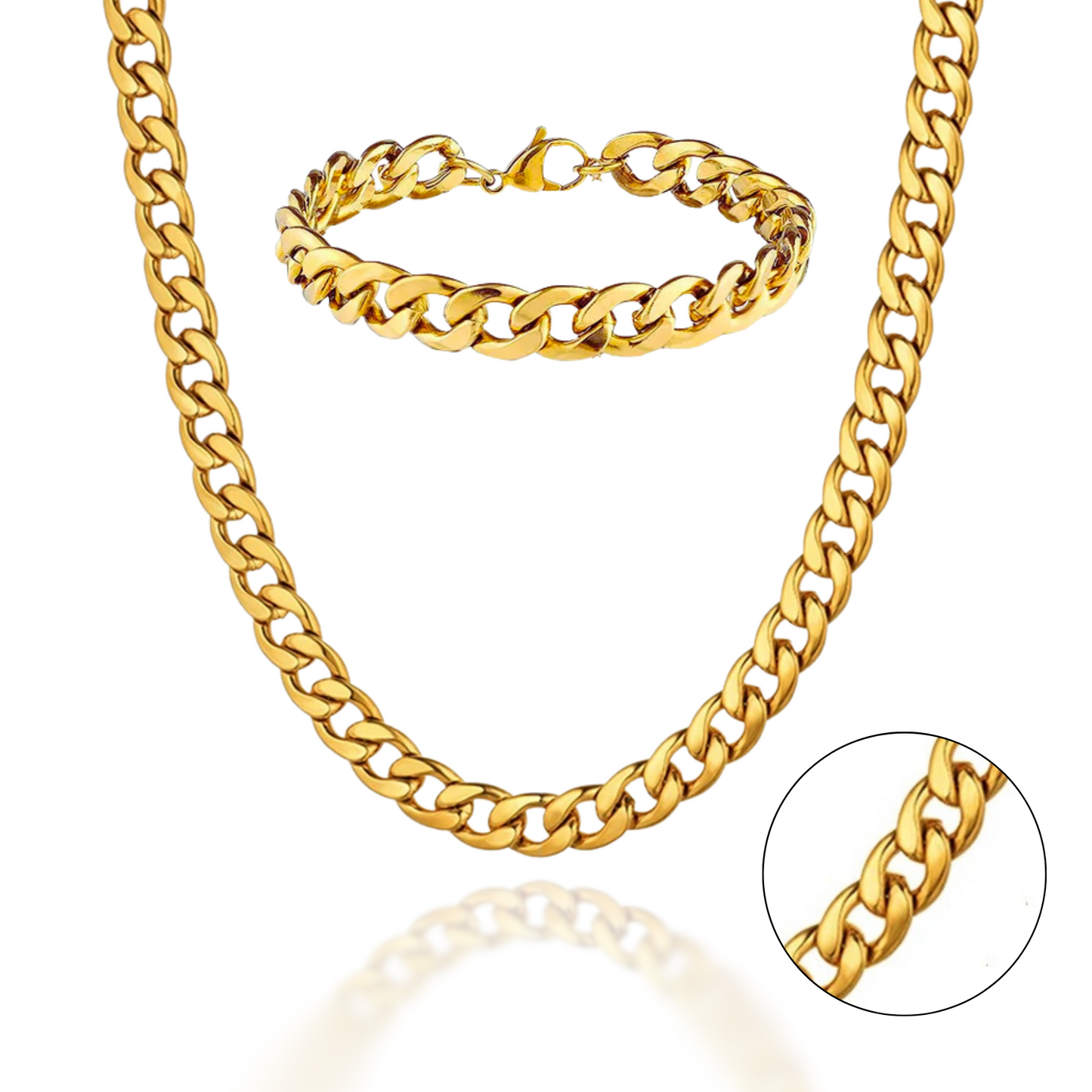 Reid™ Bold Chain Necklace and Bracelet Set for Men
