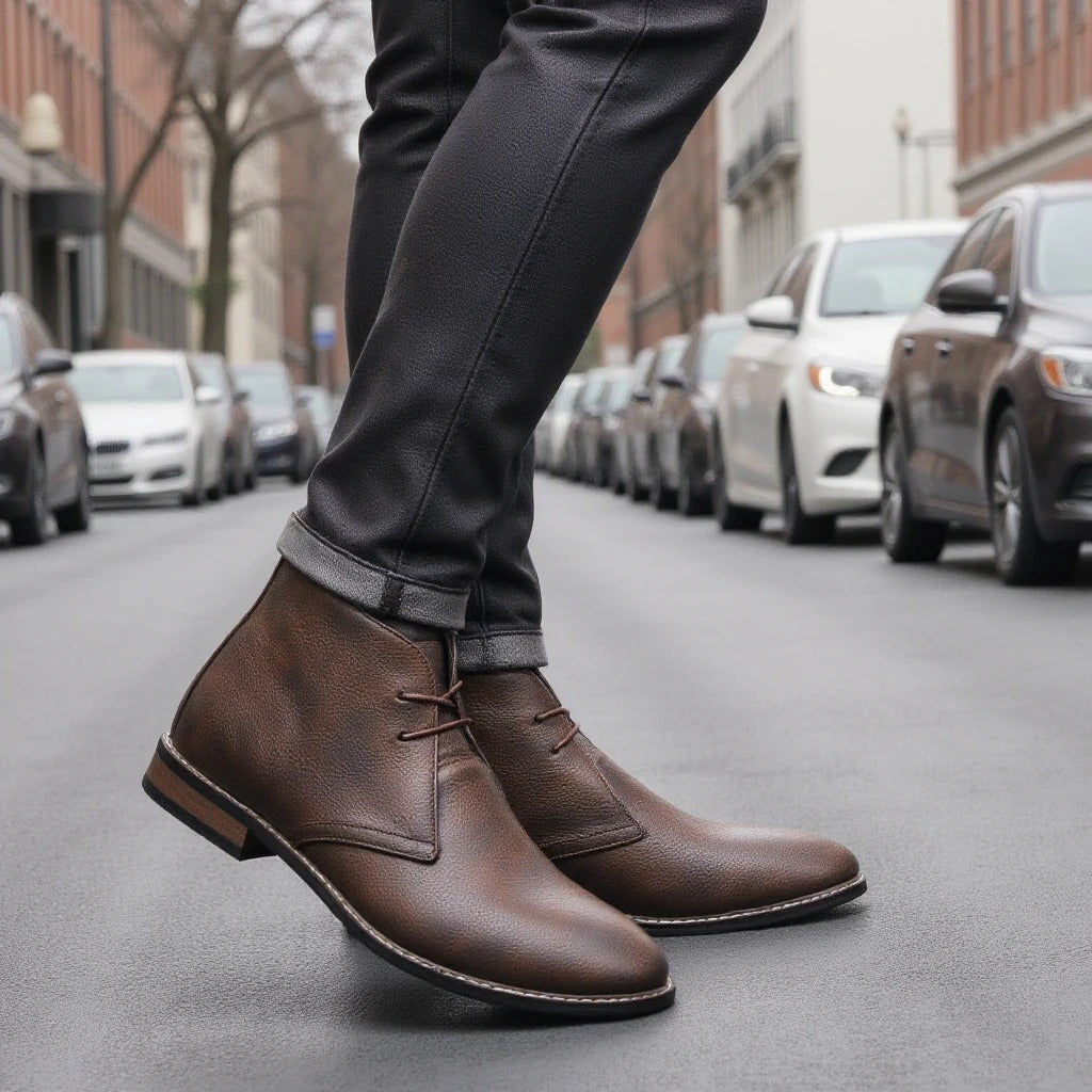 Helvaro™ Men's Leather Boots with Urban Style